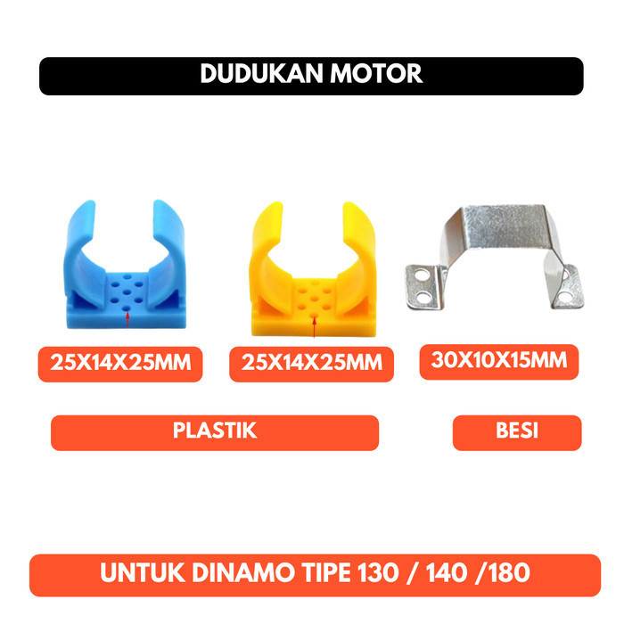 Bracket Dudukan Mounting Holder Klem Dinamo 3V 5V Motor DC 5 Volt Mini
