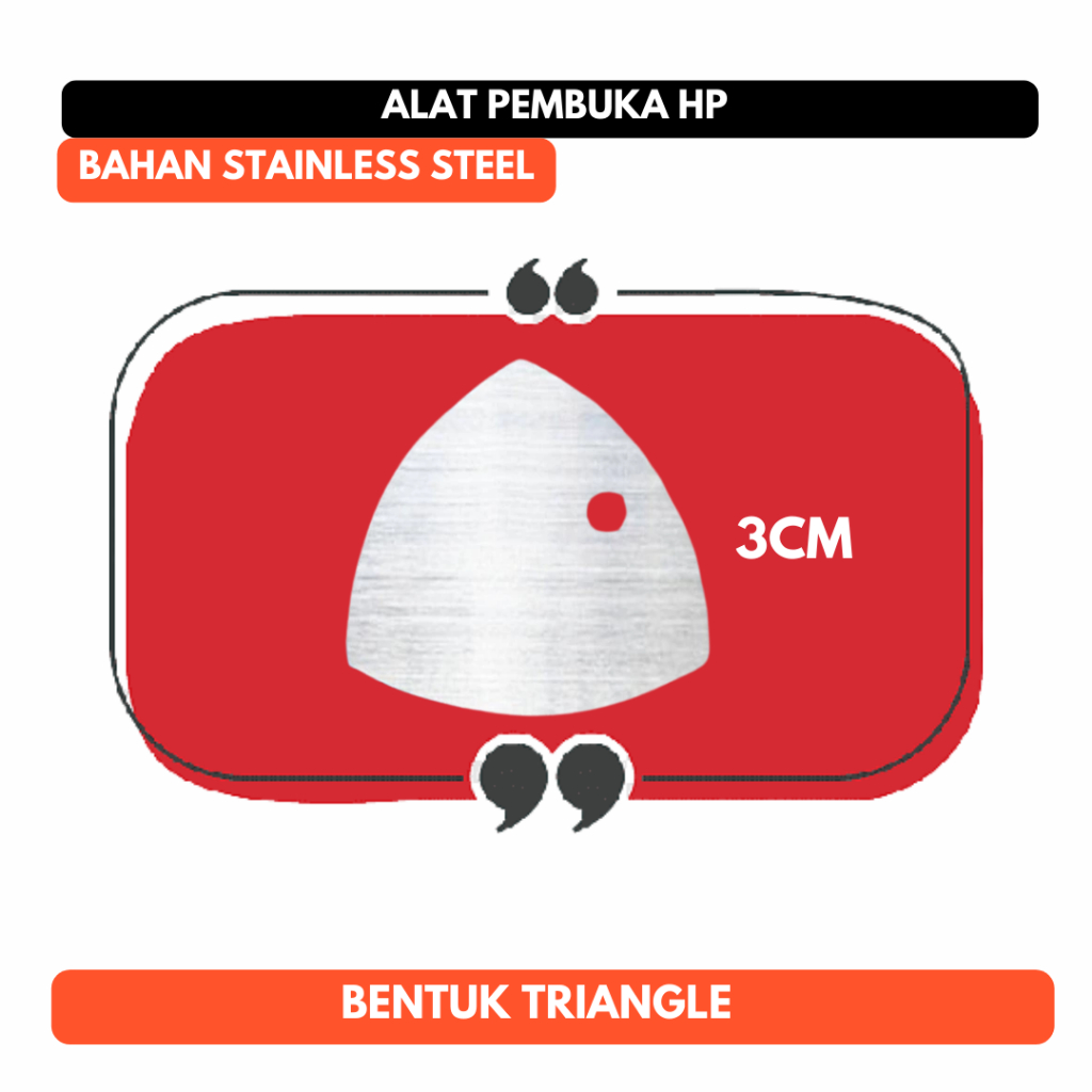 Alat Buka HP Triangle Pry Opening Tools Stainless Steel Phone Segitiga Congkel Pembuka