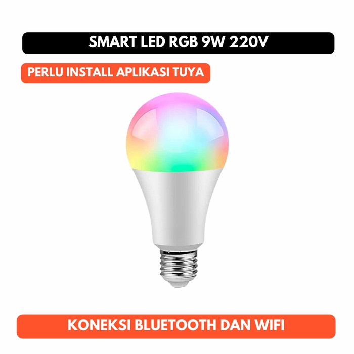 TUYA Lampu Wifi Wireless Smart LED 9W 9 Watt Smart RGB 220V 220 V