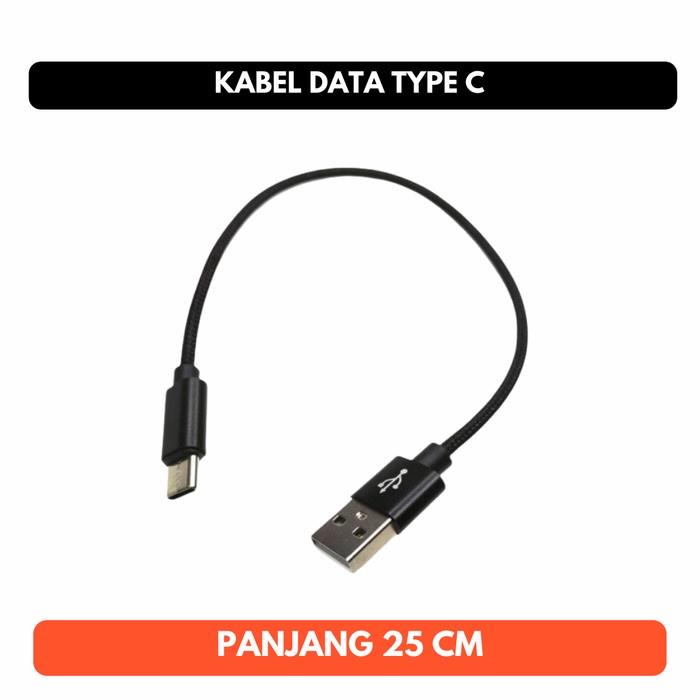 Kabel Data Tipe C Type C 25cm 25 cm Arduino Nano USB