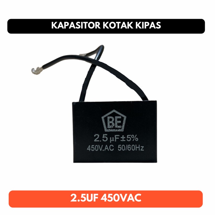 Kapasitor 2,5UF 2.5UF 450V 2,5 2.5 Capacitor Kotak Kipas Angin Pompa