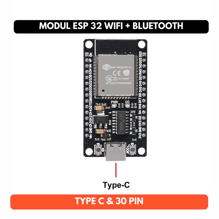 ESP32 Type C Tipe C Modul 30 Pin 30P P Module ESP 32 WIFI Bluetooth