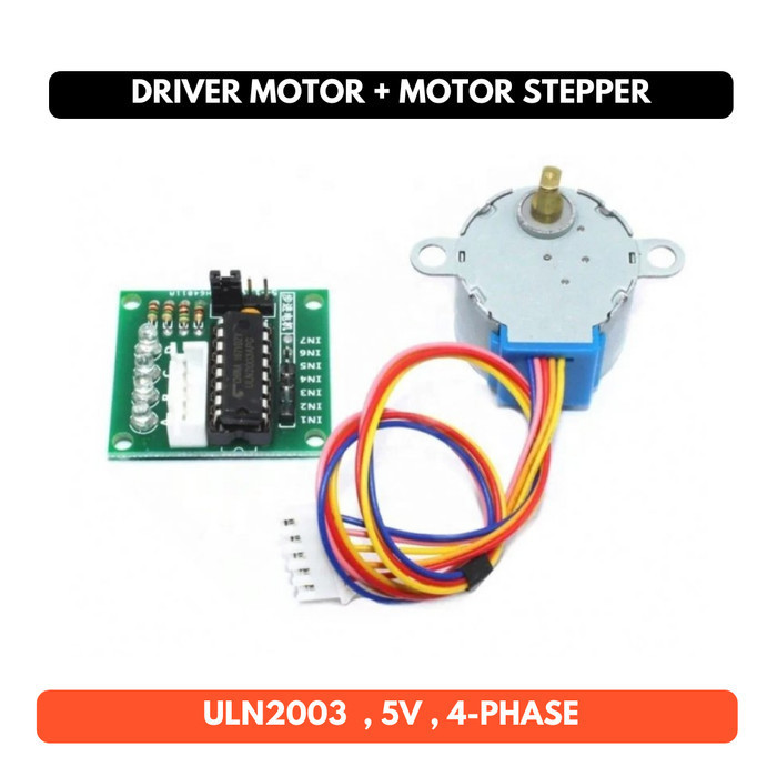 Motor Stepper + Driver Motor ULN2003 Module Modul Board