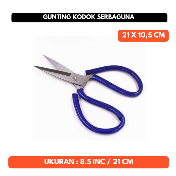 Gunting Kodok Sedang 8.5 8,5 inc 21cm 21 cm Size Medium Tanggung Potong Seng Serba Guna