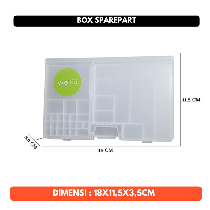 Box Kotak Komponen Mini Toolbox Storage Penyimpanan Sparepart Mur Baut Multifungsi
