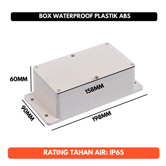 Box Panel Listrik ABS Duradus Junction Box Enclosure Waterproof IP65 158x90mm  P 16cm L 9cm T 6cm