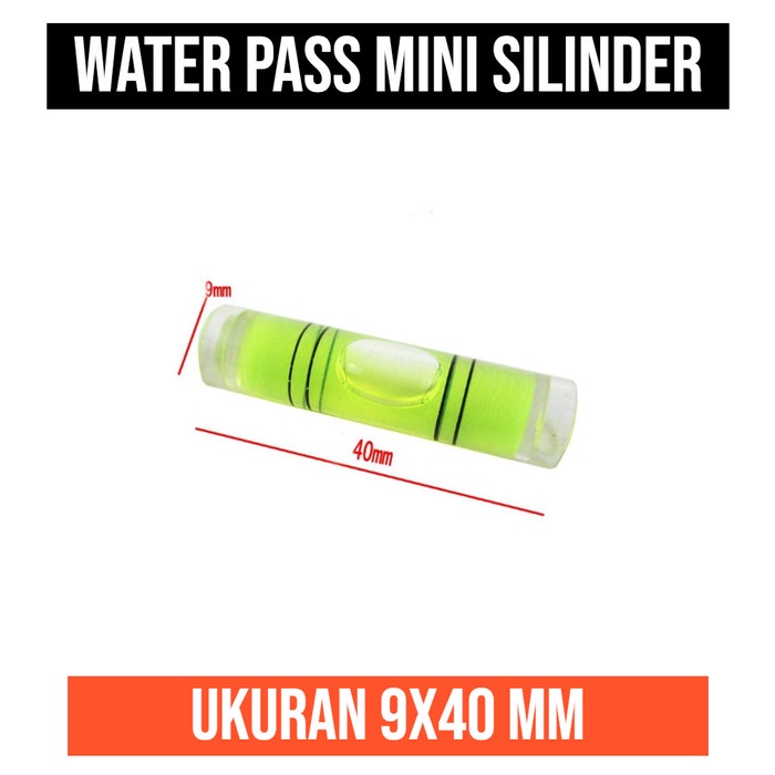 Waterpas Mini Bubble Level Silinder 9mm 10mm 9x40mm Spirit Levelling