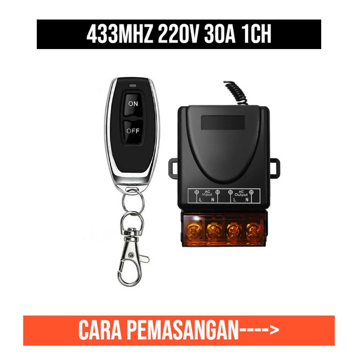 Wireless Switch 1CH 220V 220 V 30A 433MHZ 433 MHZ Relay Rf433 PLN