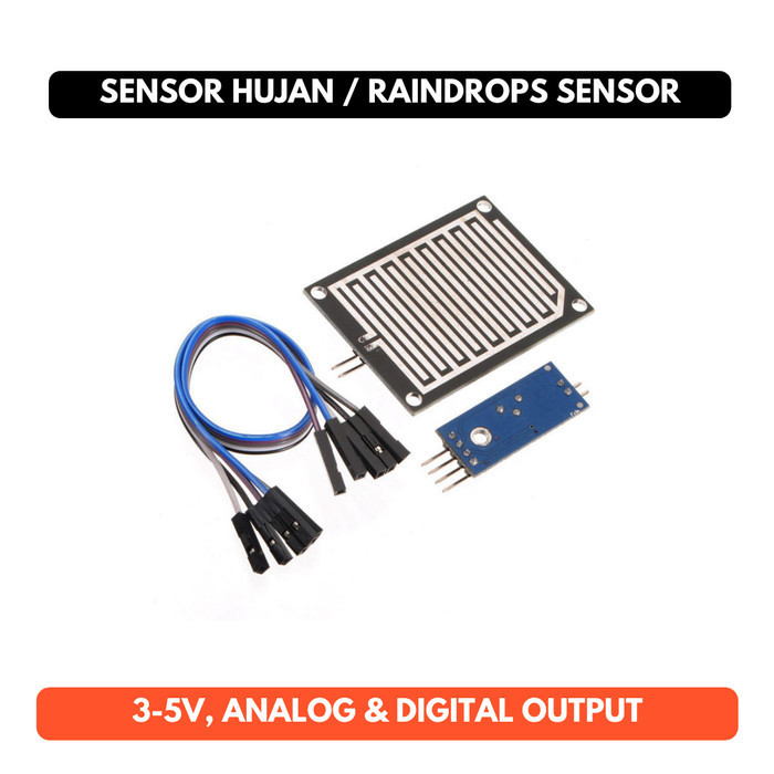 Sensor Hujan Rain Cuaca Pendeteksi Air Water Raindrops Module Modul Arduino