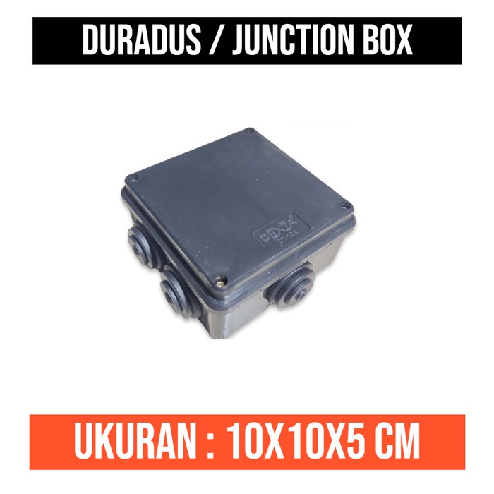Box Hitam Duradus hitam 100x100x50 mm DX-122 10cm 5cm Junction Box