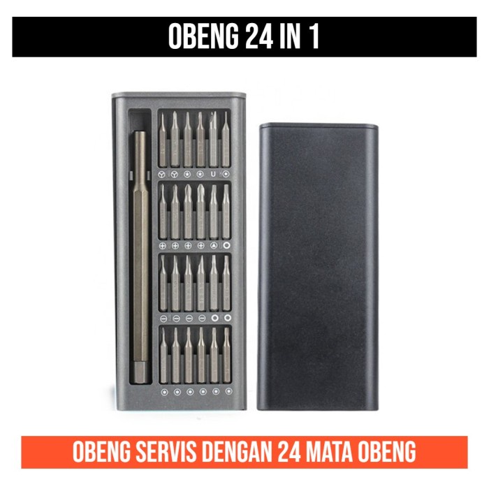 Obeng Set 24 in 1 24in1 Hp full Servis Service Komputer Laptop Hp
