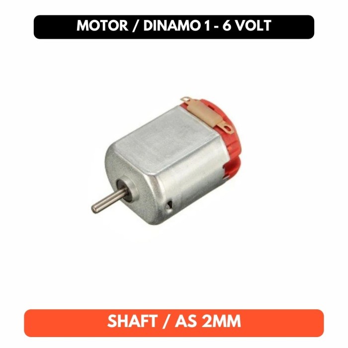 Dinamo 3V 5V Motor DC 1-6 Volt Mini listrik Shaft 2mm Toy Mainan Kecil