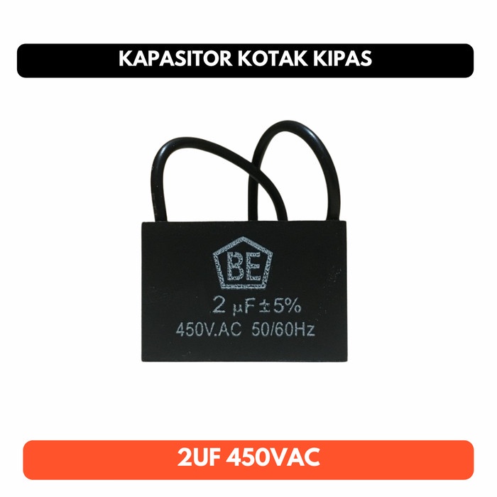 Kapasitor 2UF 450V 2 UF 450 Capacitor Kotak Kipas Angin Pompa Air