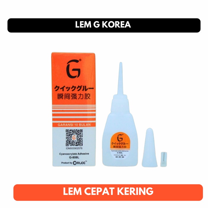 Lem G Korea Ukuran Standar Super Kuat Cair Serba Guna Plastik Karet