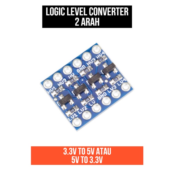Logic Level Converter 5v to 3.3v Module 4 Channel I2C Bi Directional