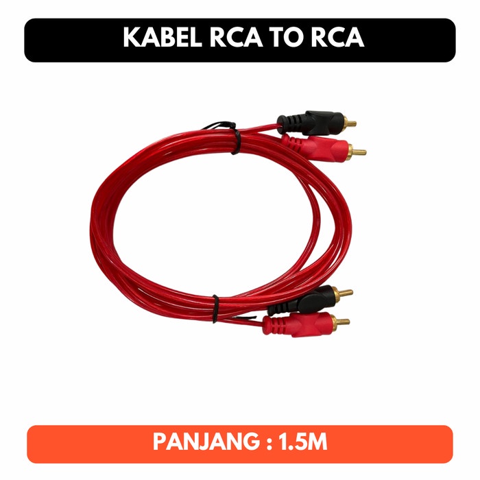 Kabel RCA to RCA Male to Male 2 Jalur 1.5m 1.5 Meter M
