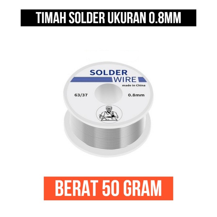 Timah 50gr 1 Roll Gulung Solder kecil 50 gram 0.8 mm 0.8mm wire