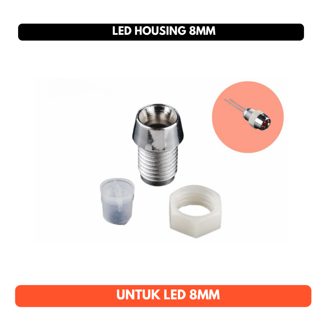 Led Housing Holder 8mm 8 Mm Dudukan Lampu Casing Wadah House