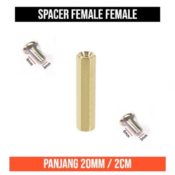 Spacer Female Female PCB Funingan 20 mm 20mm 2cm 2 cm Hexagon