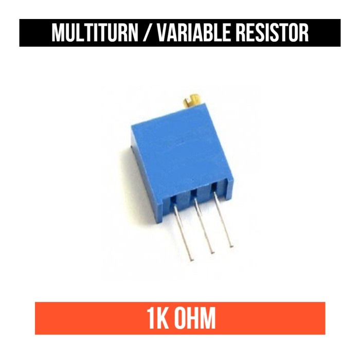 Multiturn Resistor 1K 102 1 Kilo Ohm Trimmer Potensiometer Variable