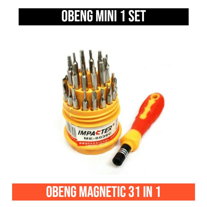 Obeng Mini Set Toolkit Service 31 in 1 31 in 1 Magnetik Magnetic