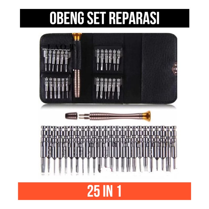 Obeng Set Plus Minus 25in1 25 mata 25 in 1 Reparasi HP Servis