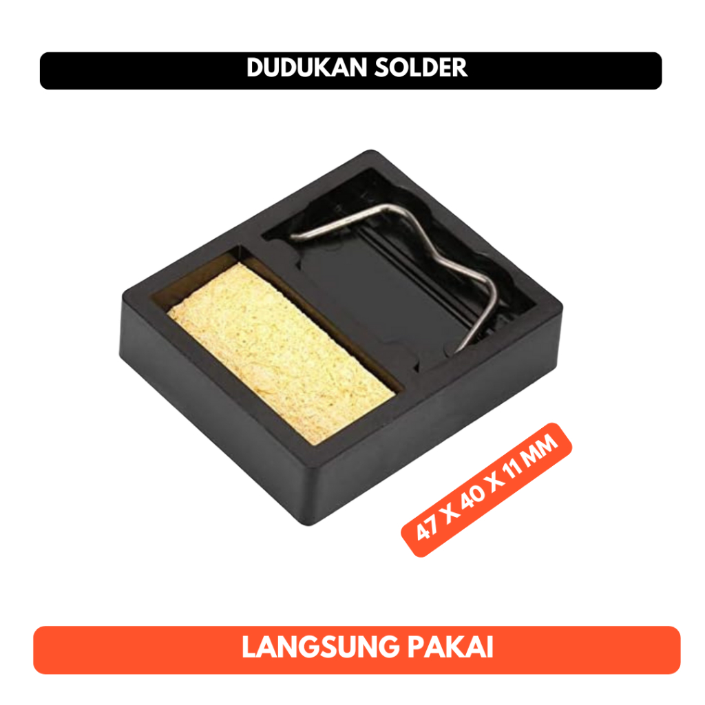 Dudukan Solder bentuk G Welding Cleaning Spon Iron Stand Holder Tatakan