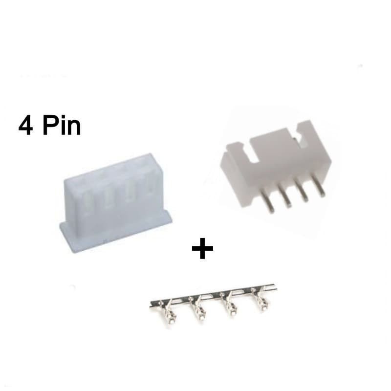 4P Connector Set XH2.54 Male Female 4Pin PCB kaki Lurus