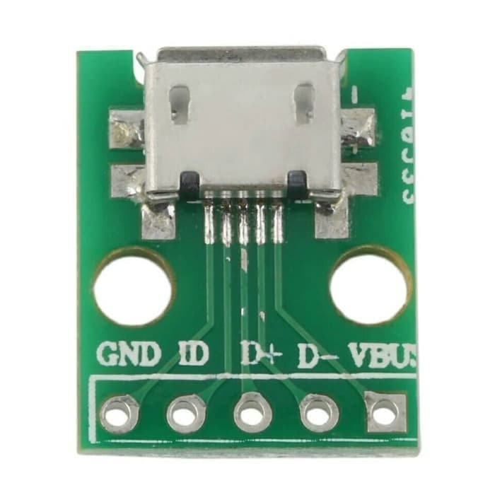 Micro USB to Dip 2.54mm 5 pin female adapter connector konektor PCB converter Konverter