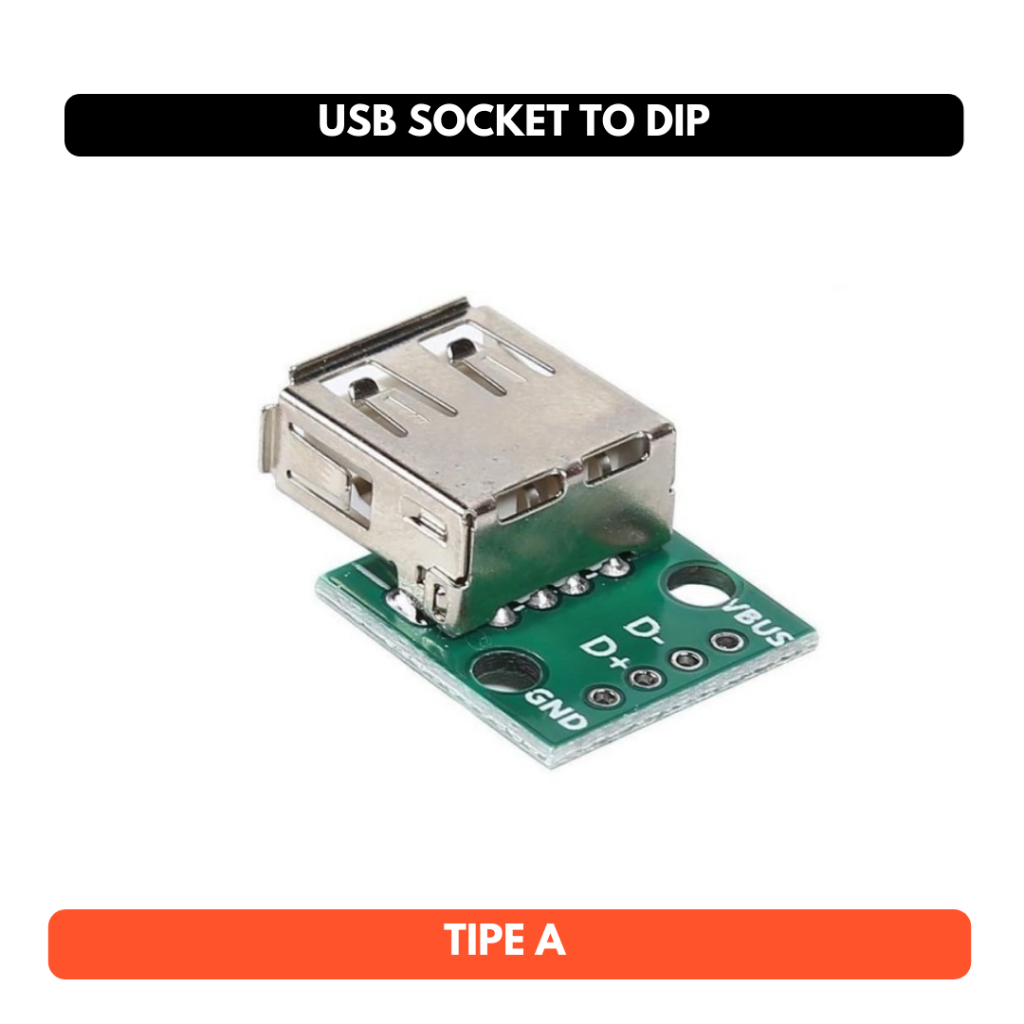 USB Female Type Tipe A To Dip Adapter PCB 2.54mm connector Board