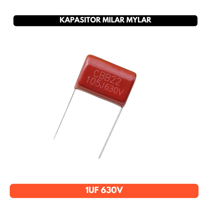 Kapasitor Capacitor Mylar Milar 105 1000nF 1uF 5% 630V 105J630v 105J