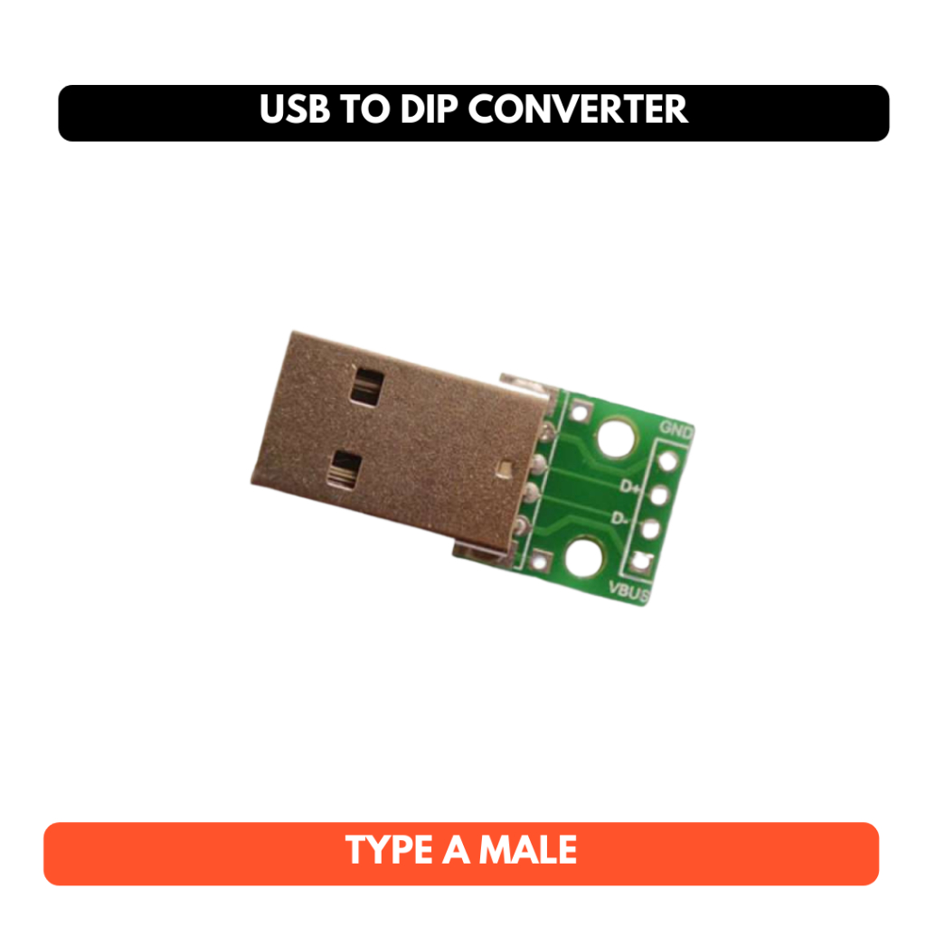 USB Male Type Tipe A To Dip Adapter PCB 2.54 connector Board Konverter