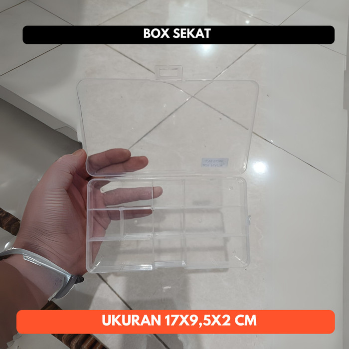 Box Kotak 17x9,5x2 cm Komponen Mini Toolbox Storage Penyimpanan Sparepart Mur Baut Multifungsi