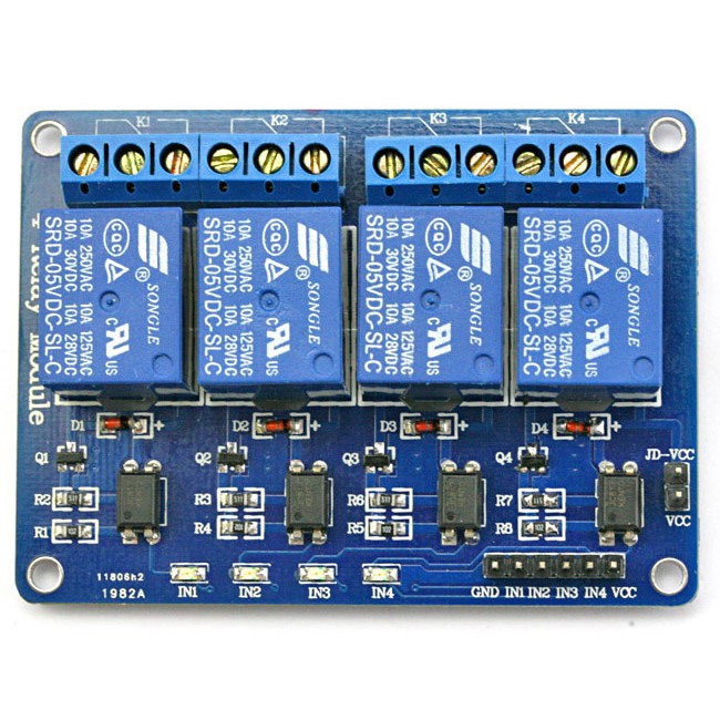 Relay Module 5V 4 Channel 4ch 4 ch Untuk Arduino Modul Relay 5V 5 V