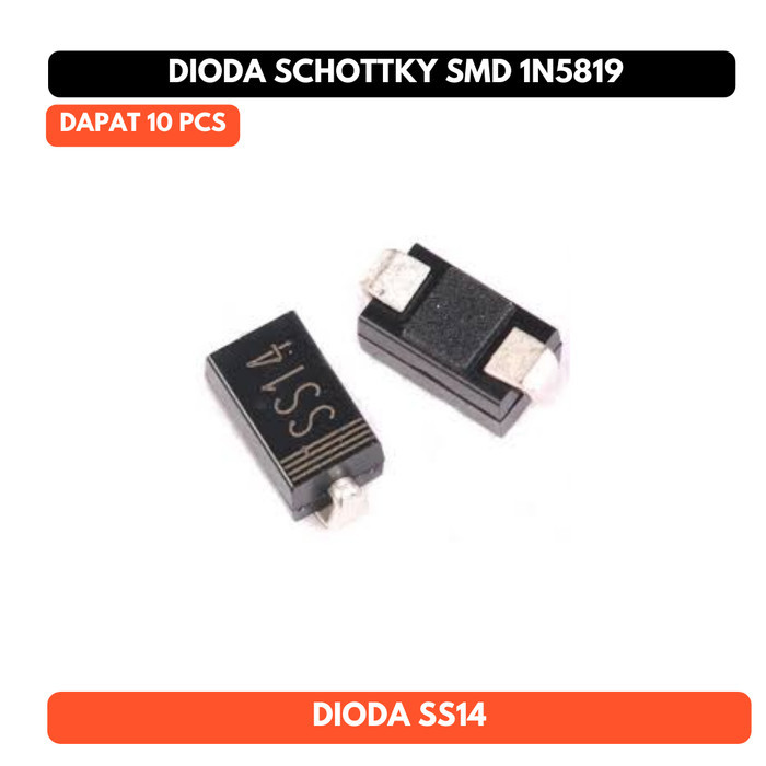 Dioda Diode SS4 SMD Schottky Barrier Rectifier 1N5819 Package SMA DO-214AC 10 PCS