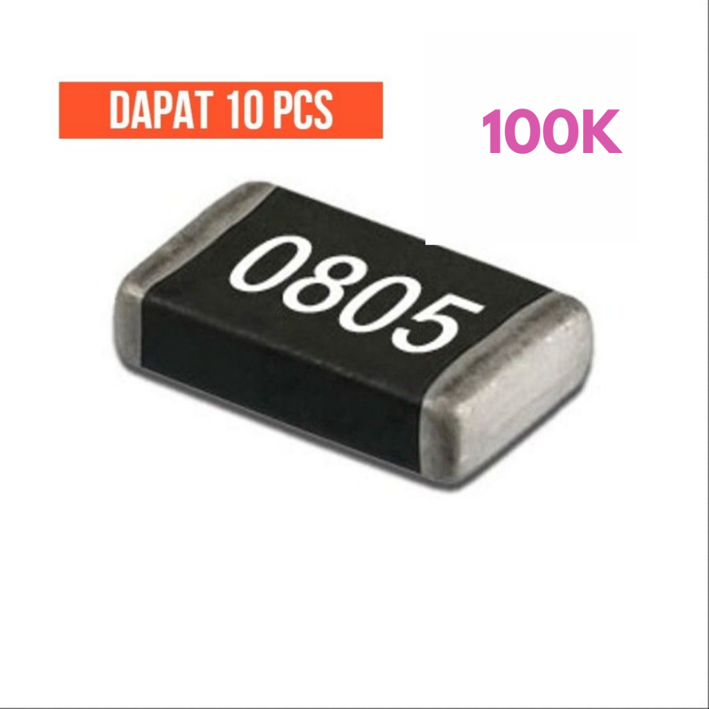 100K Resistor SMD 0805 1% SMT