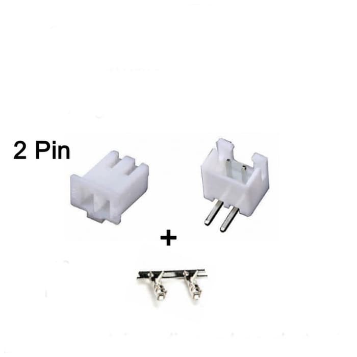 2P Connector Set XH2.54 Male Female 2Pin kabel kaki Siku L Bengkok