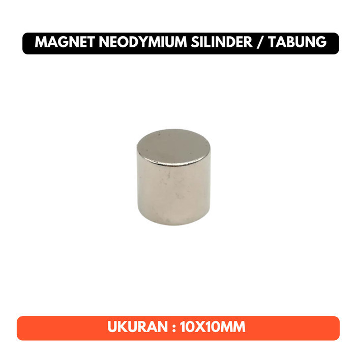 Magnet Tabung 10mm 10x10 mm 1cm 1x1cm Neodymium Silinder Panjang Diameter 10mm