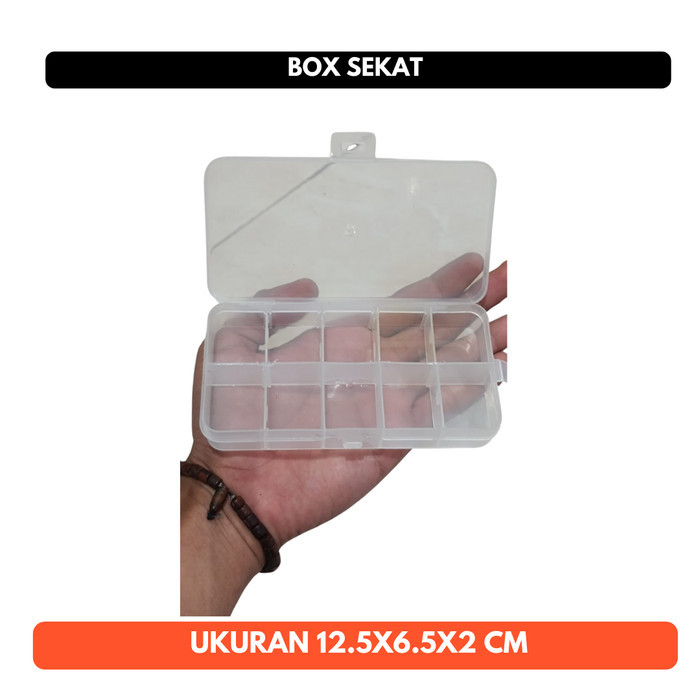 Box Kotak 12.5x6.5x2 cm Komponen Mini Toolbox Storage Penyimpanan Sparepart Mur Baut Multifungsi