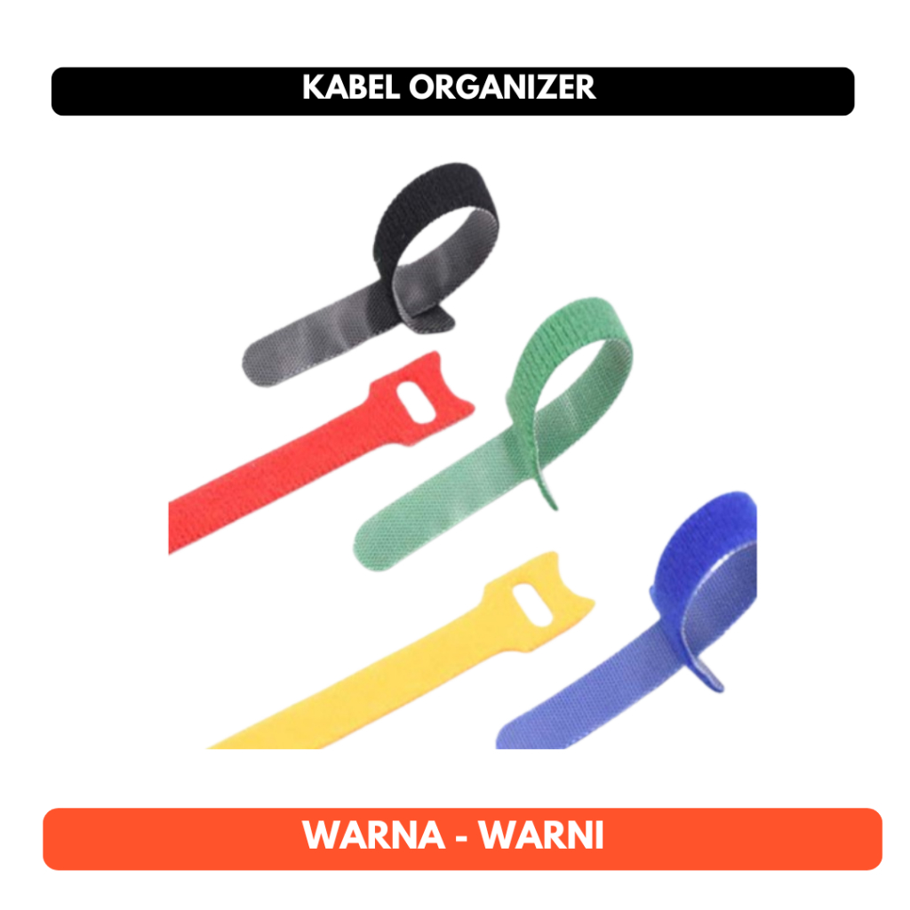 Strap Kabel Pengikat Velcro Ties Cable Tie Tis Organizer Perekat Penjepit Tali Ikat
