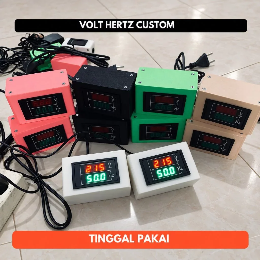 Voltmeter Frekuensi Meter AC 220V Box Panel Sound System