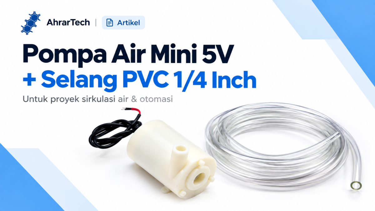 Pompa Air Celup Mini 5V dan Selang Bening 1/4 Inch