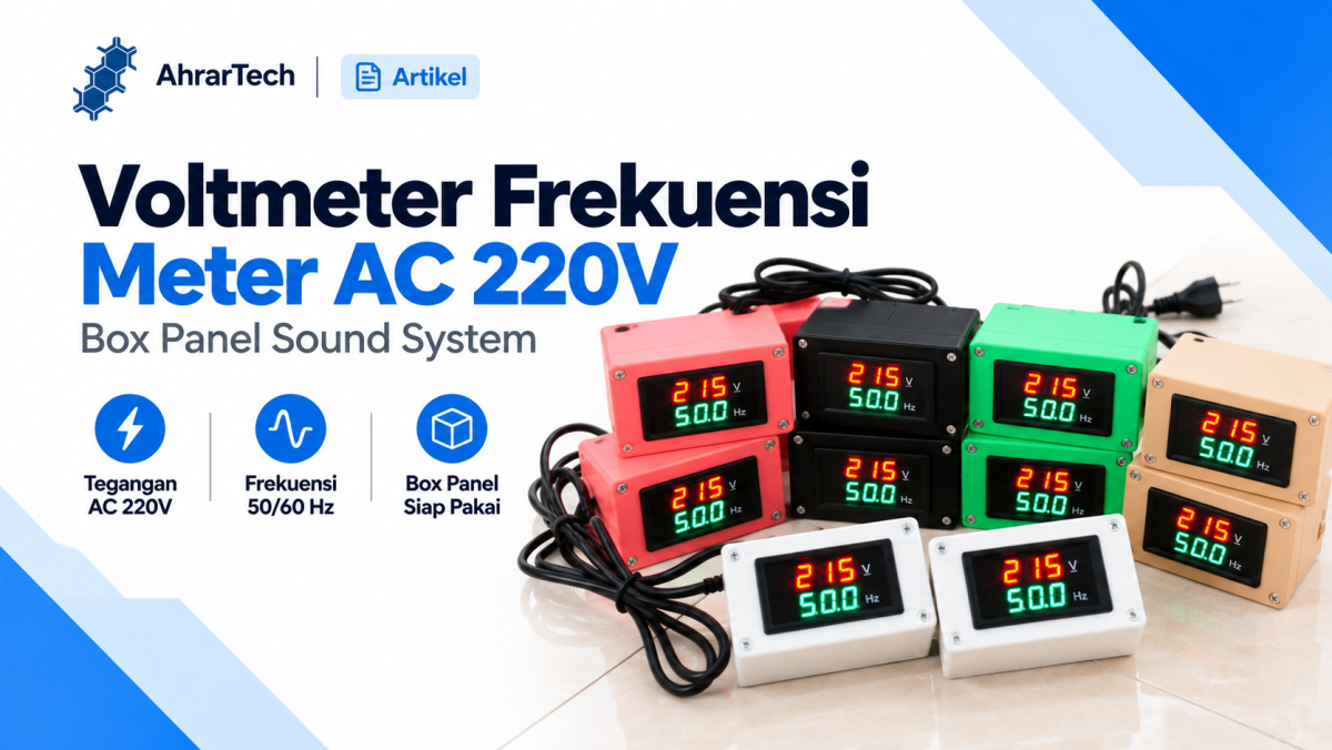 Voltmeter Frekuensi Meter AC 220V Box Panel Sound System