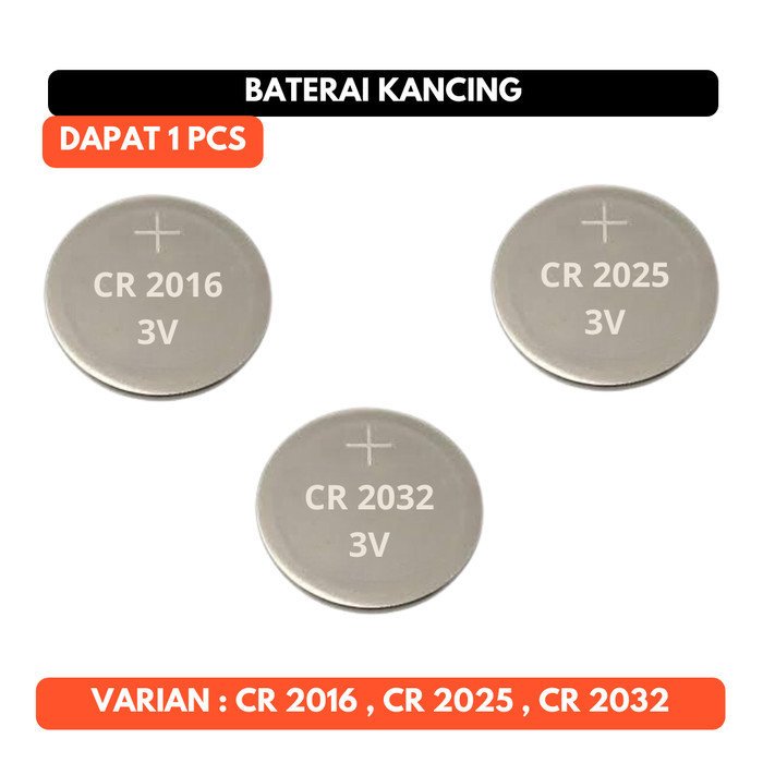 Baterai Kancing CR 2016 2025 2032 Koin Jam Button Coin Battery CR2016 CR2025 CR2032