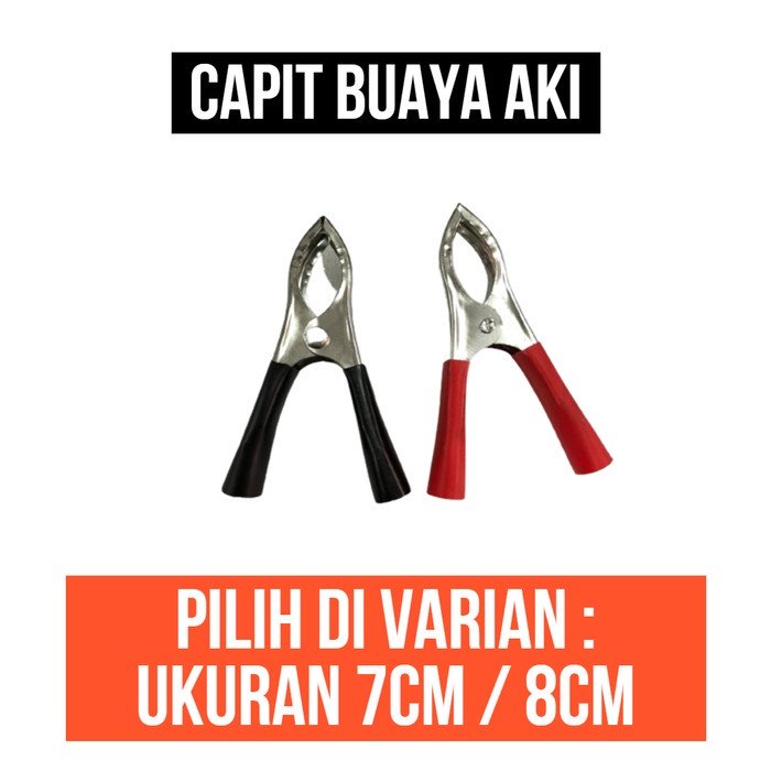 Capit Japit Aki Accu Buaya Alligator Clip Jepitan Klip Jepit 7cm 8cm