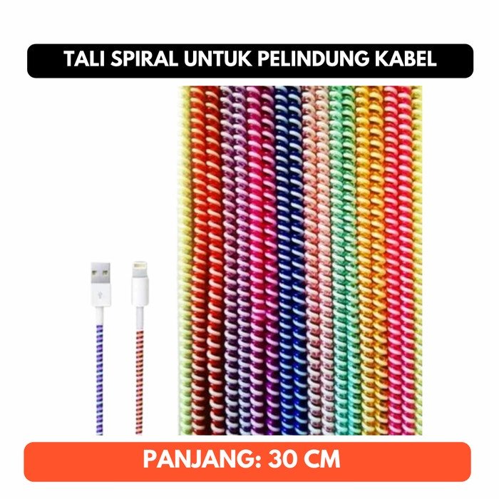 Tali Spiral Untuk Pelindung Kabel 30cm 30 cm
