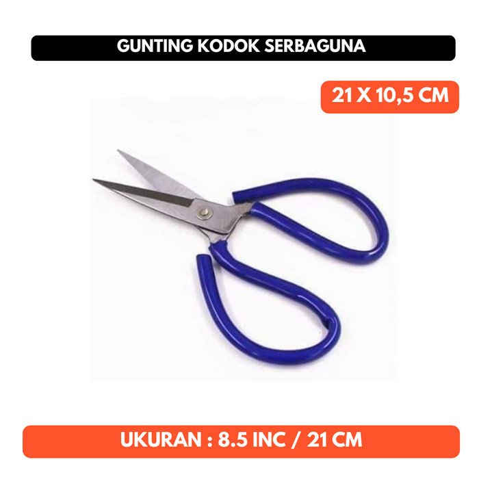 Gunting Kodok Sedang 8.5 8,5 inc 21cm 21 cm Size Medium Tanggung Potong Seng Serba Guna