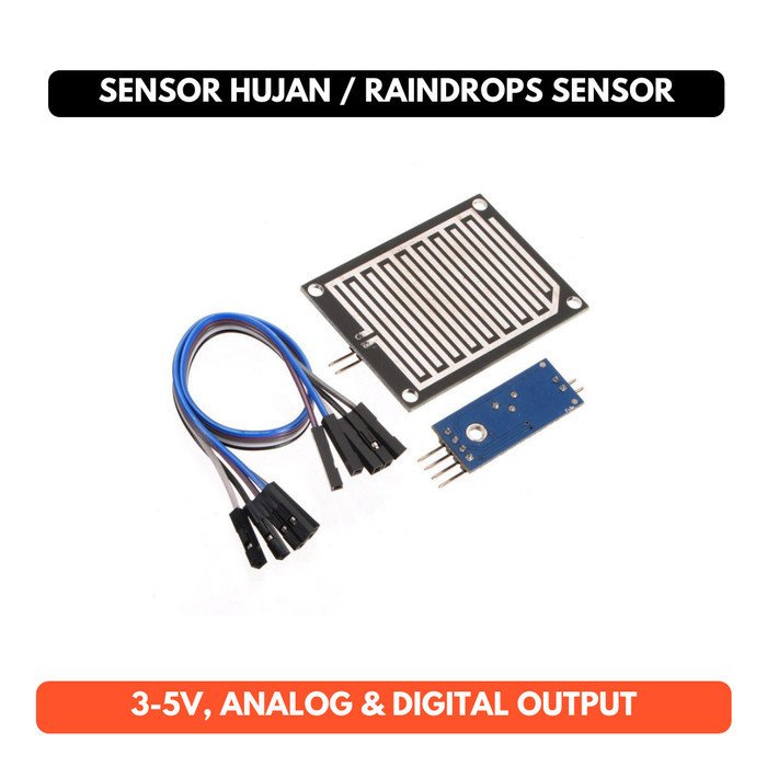 Sensor Hujan Rain Cuaca Pendeteksi Air Water Raindrops Module Modul Arduino