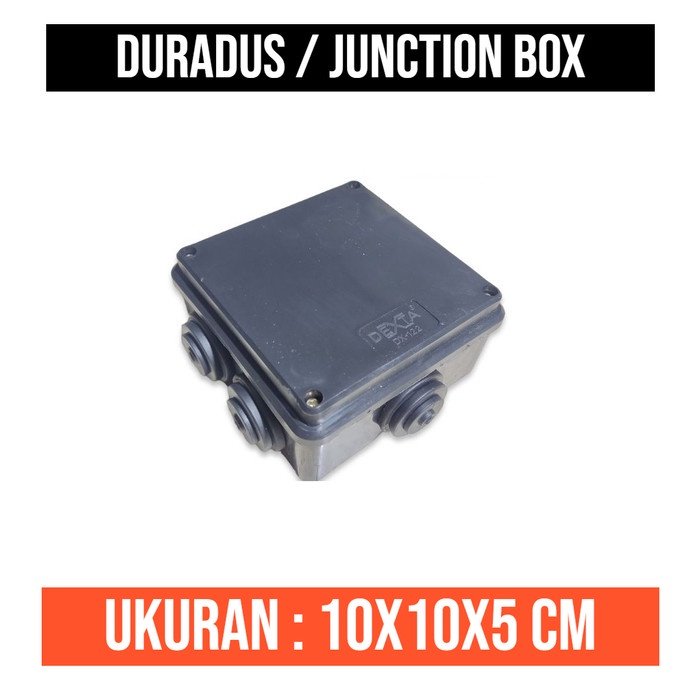 Box Hitam Duradus hitam 100x100x50 mm DX-122 10cm 5cm Junction Box