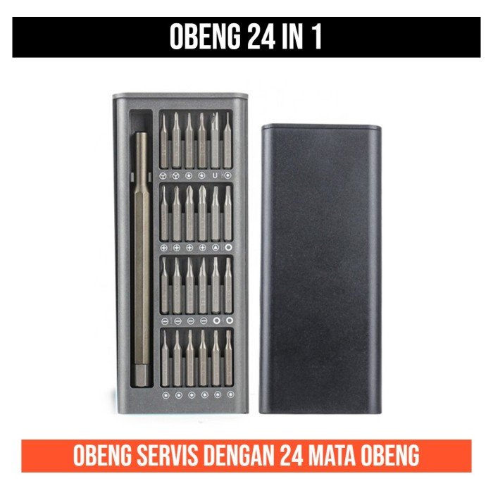 Obeng Set 24 in 1 24in1 Hp full Servis Service Komputer Laptop Hp